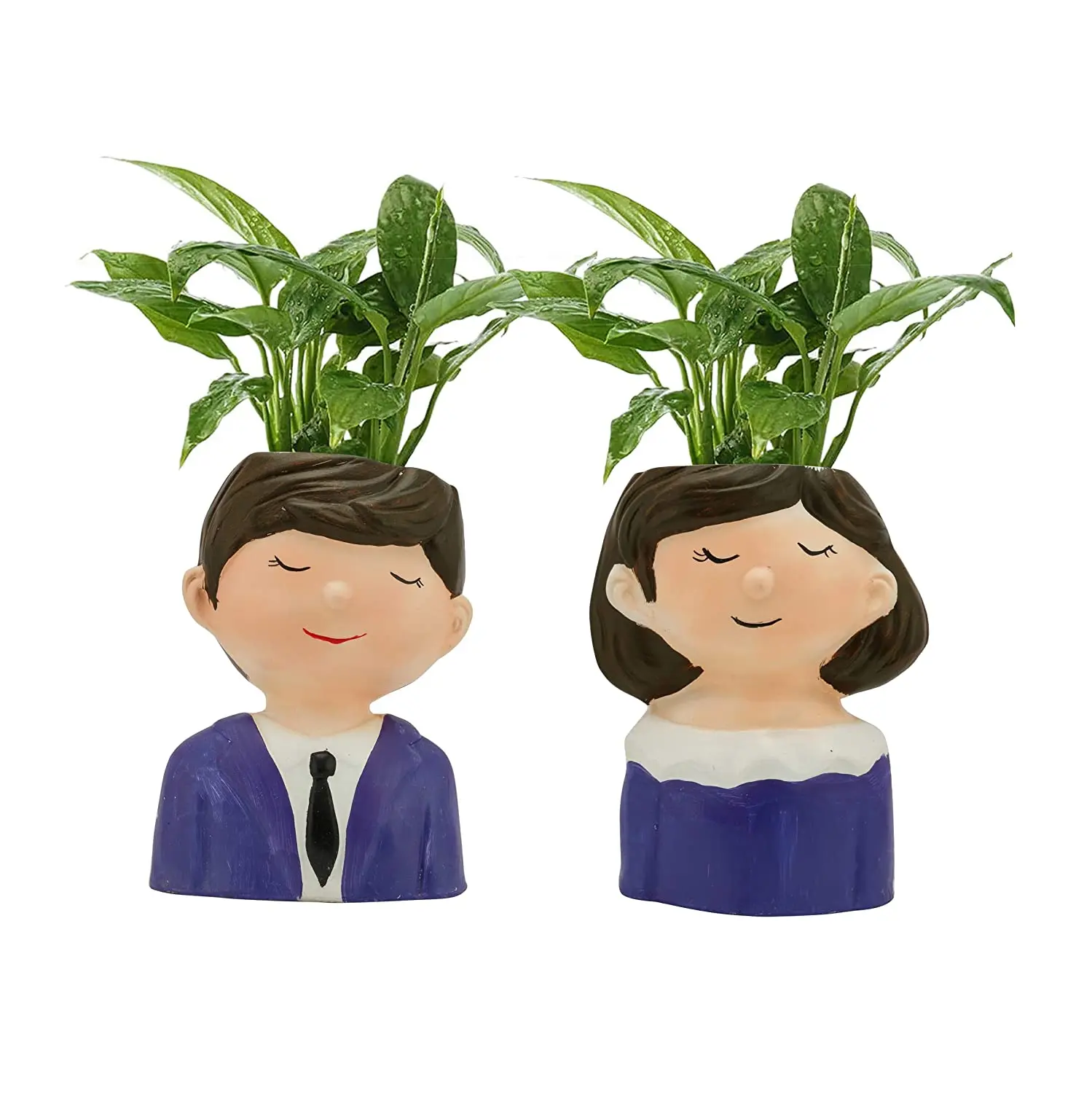Cute Couple Head Planters jpg.