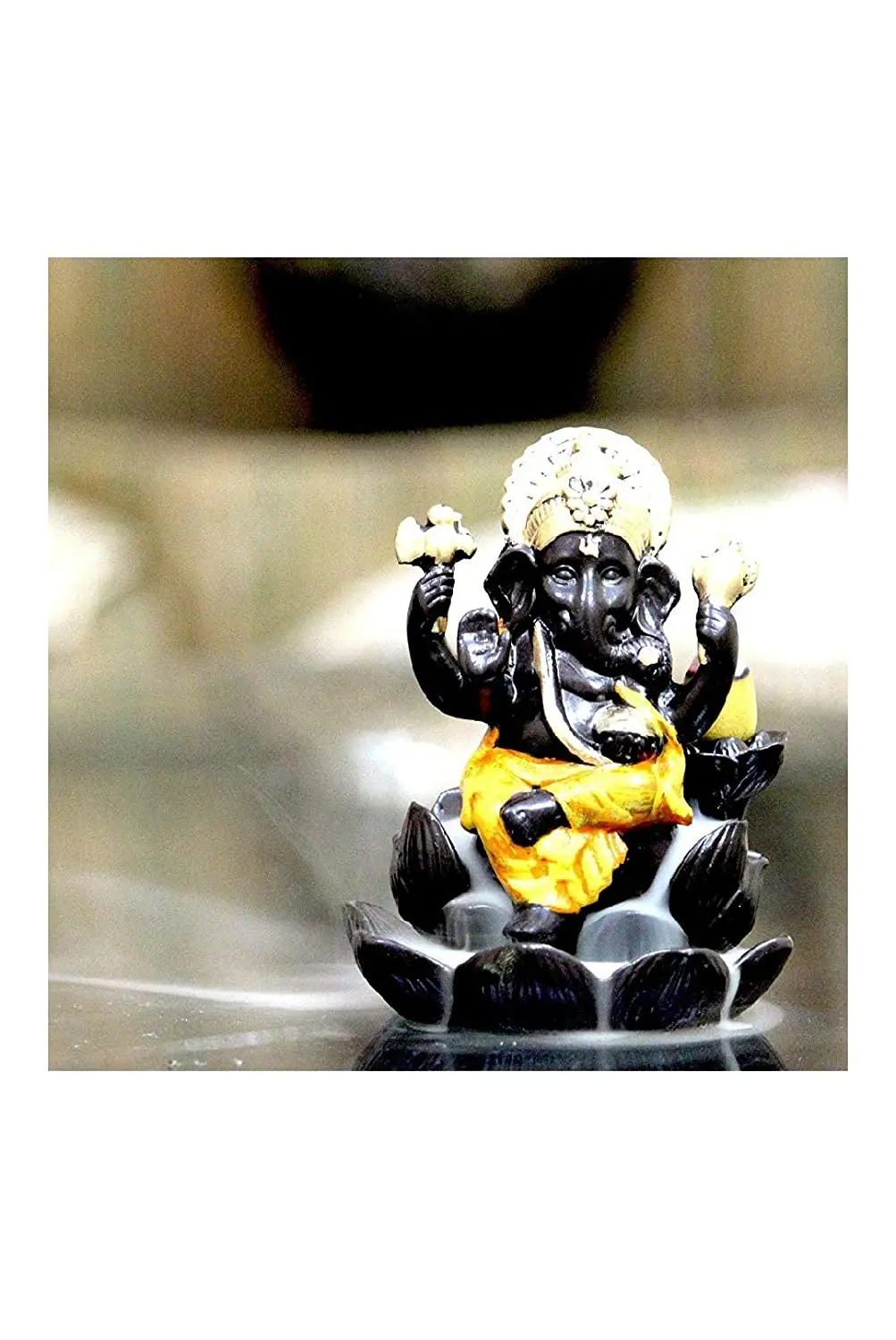 gold ganesha smoke fountain