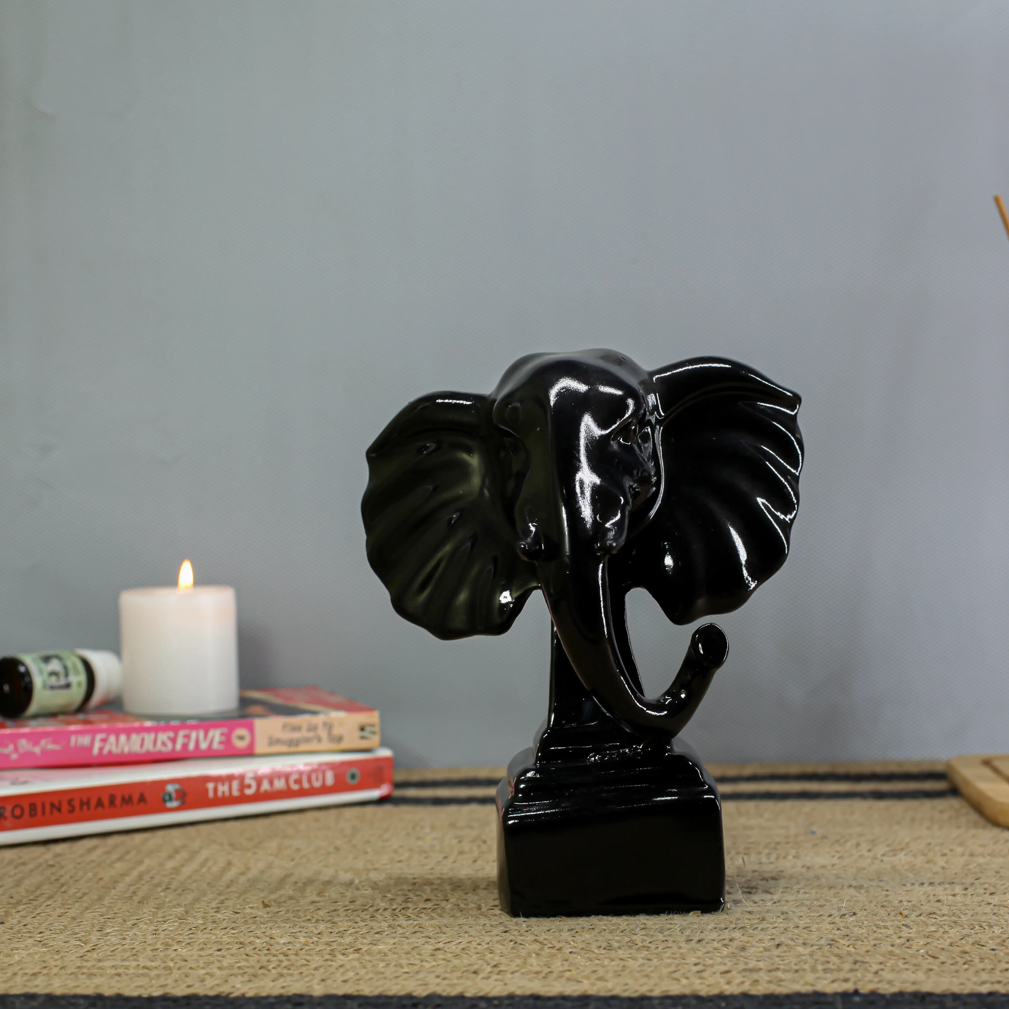 Elephant Face on Base