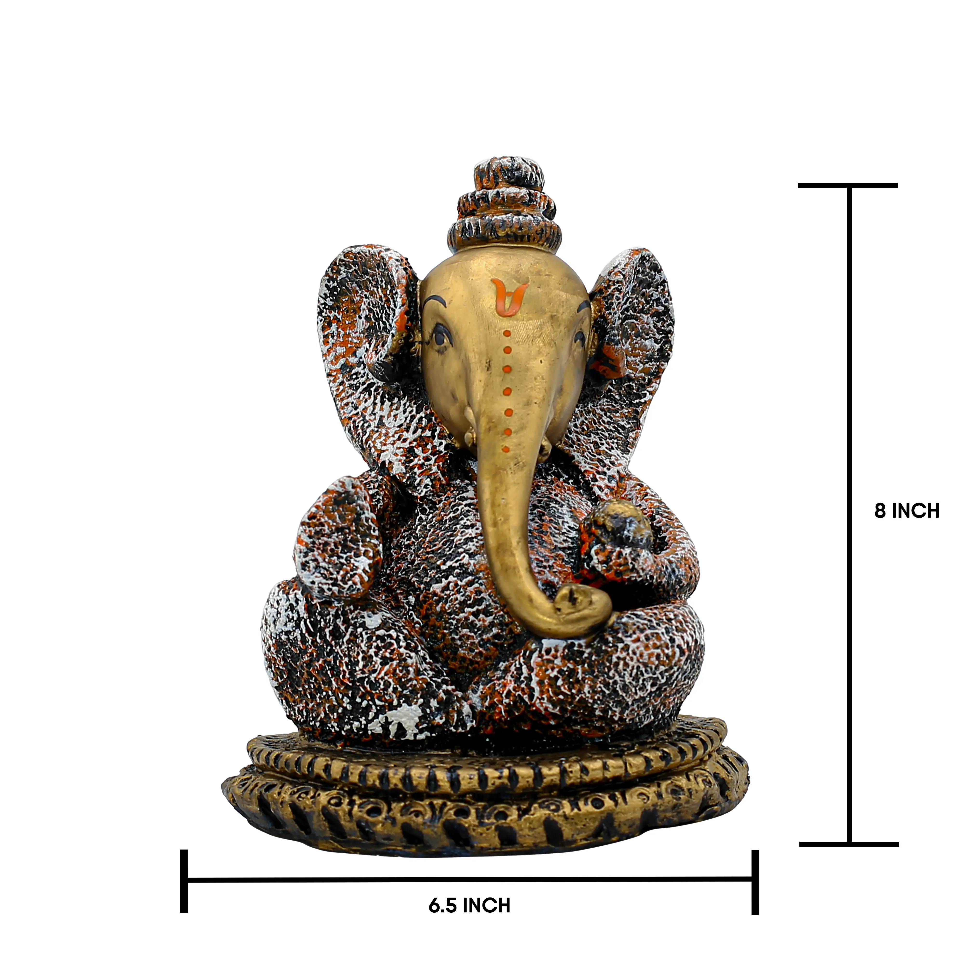 Ganesh on Round Base