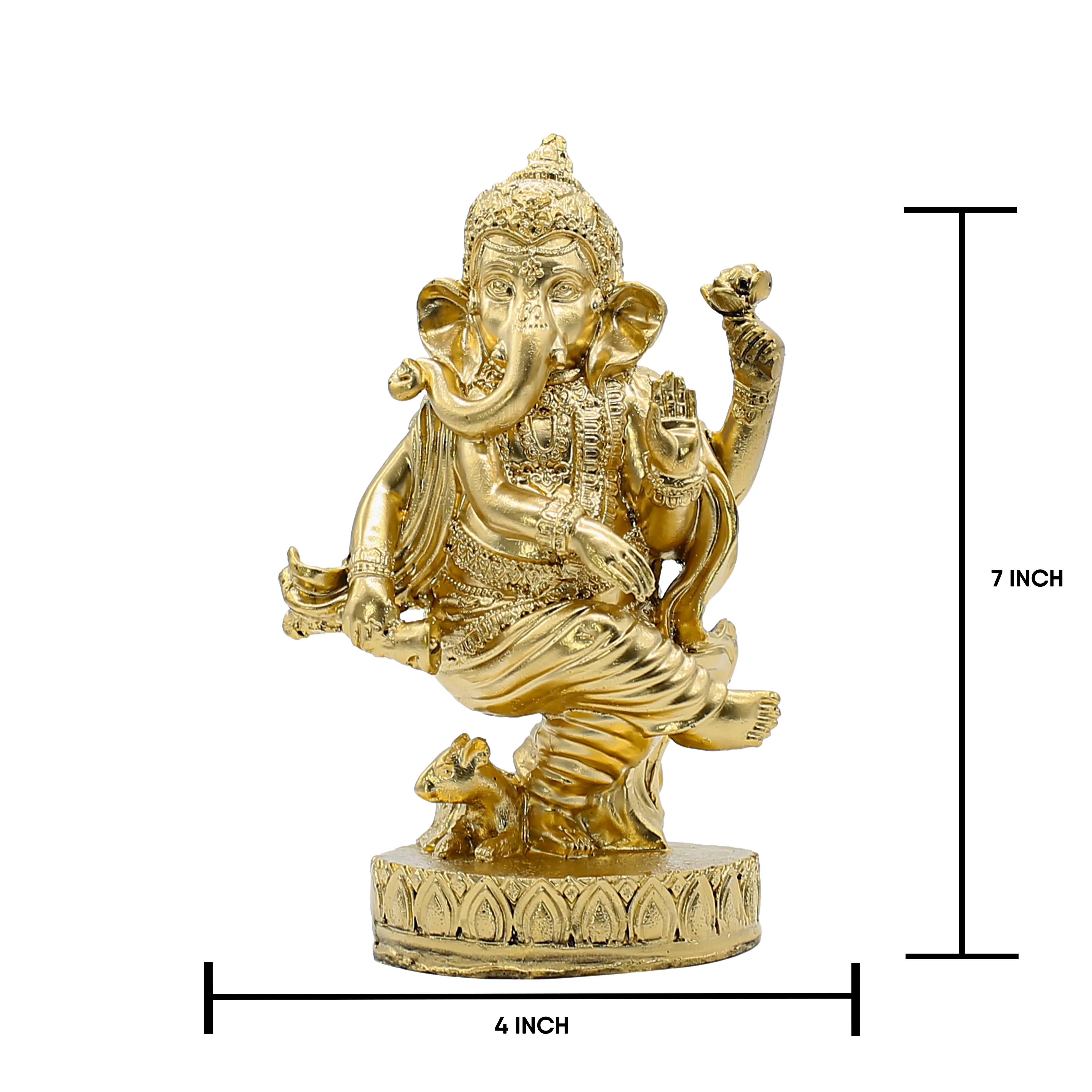 Gold Dancing Ganesha