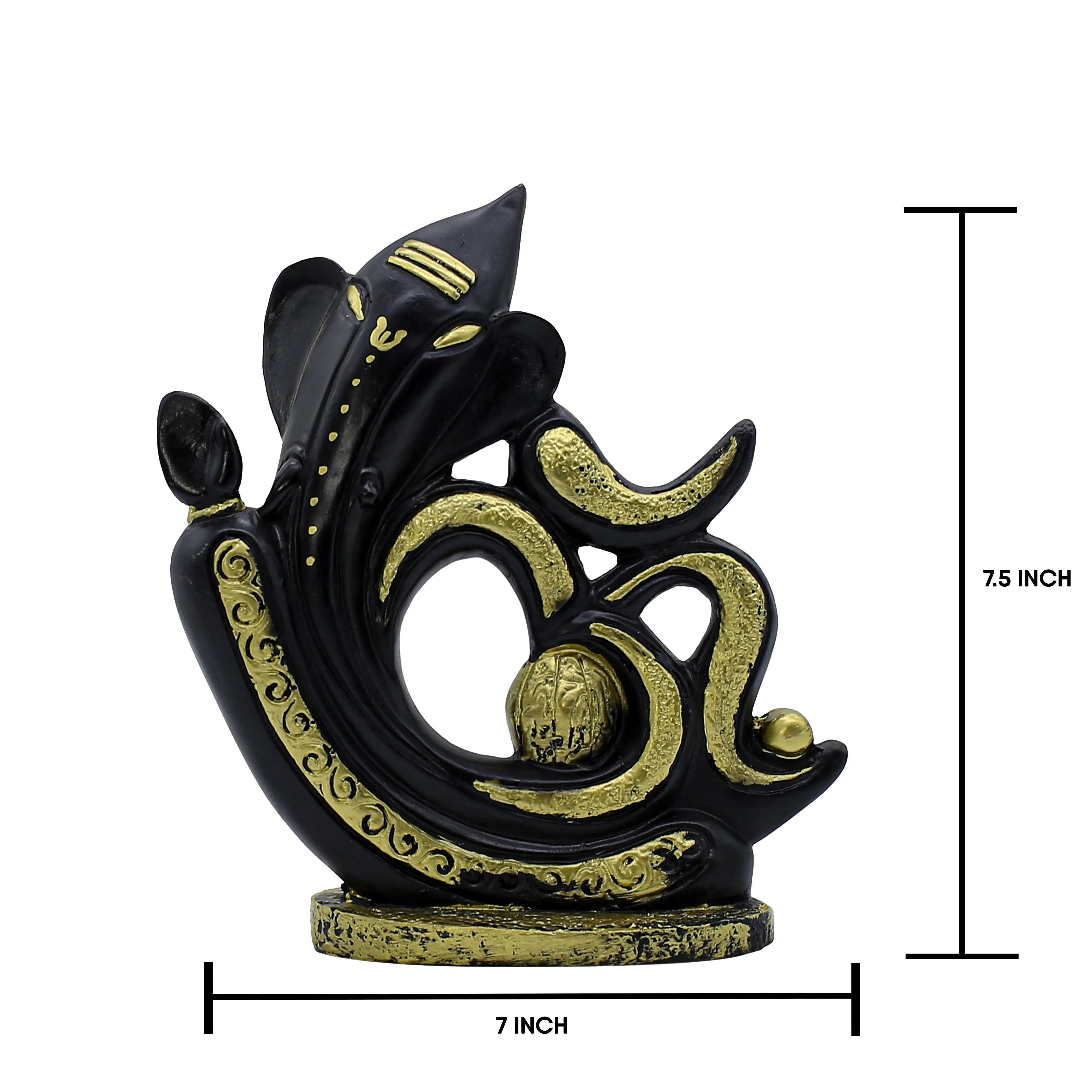 OM Ganesha Black Gold