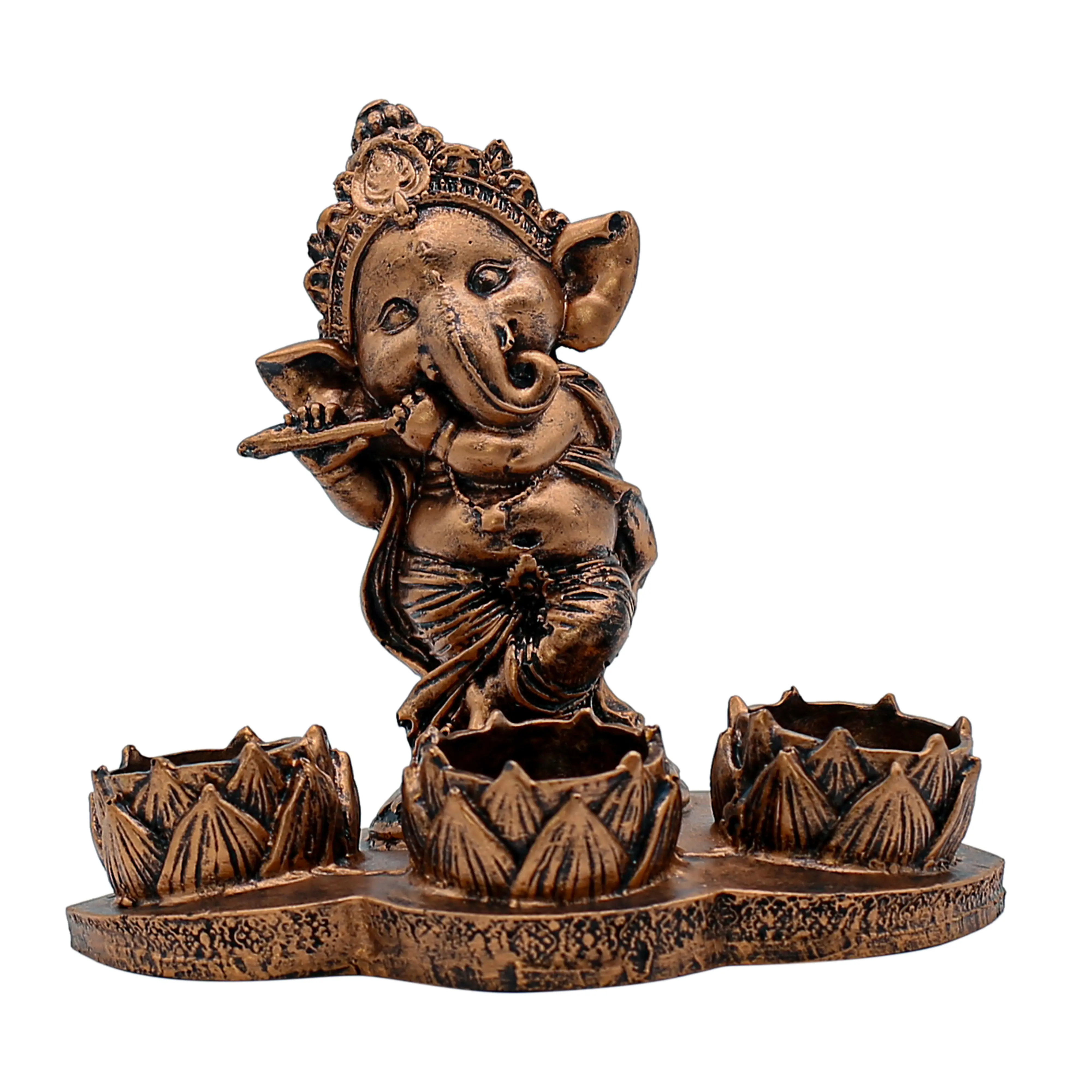 T-Lite Ganesha Copper Antique