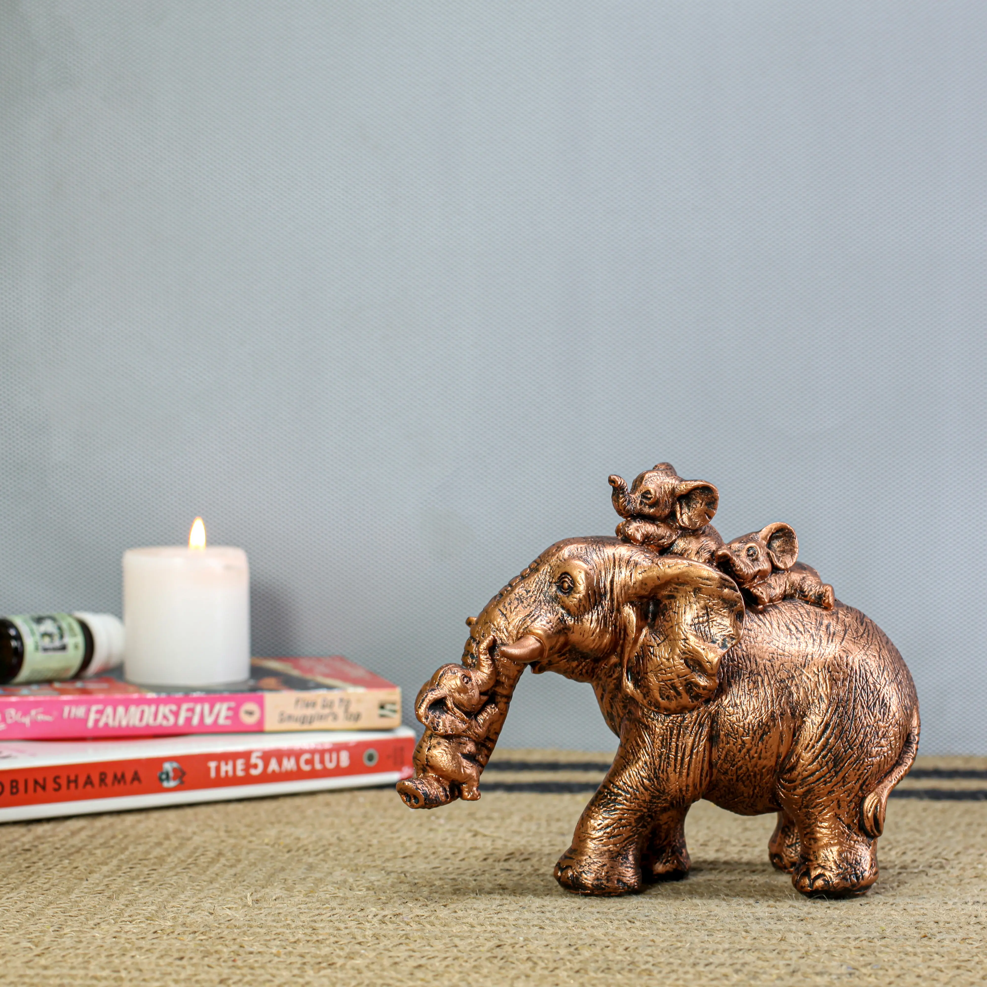 4 Playing Elephant Copper