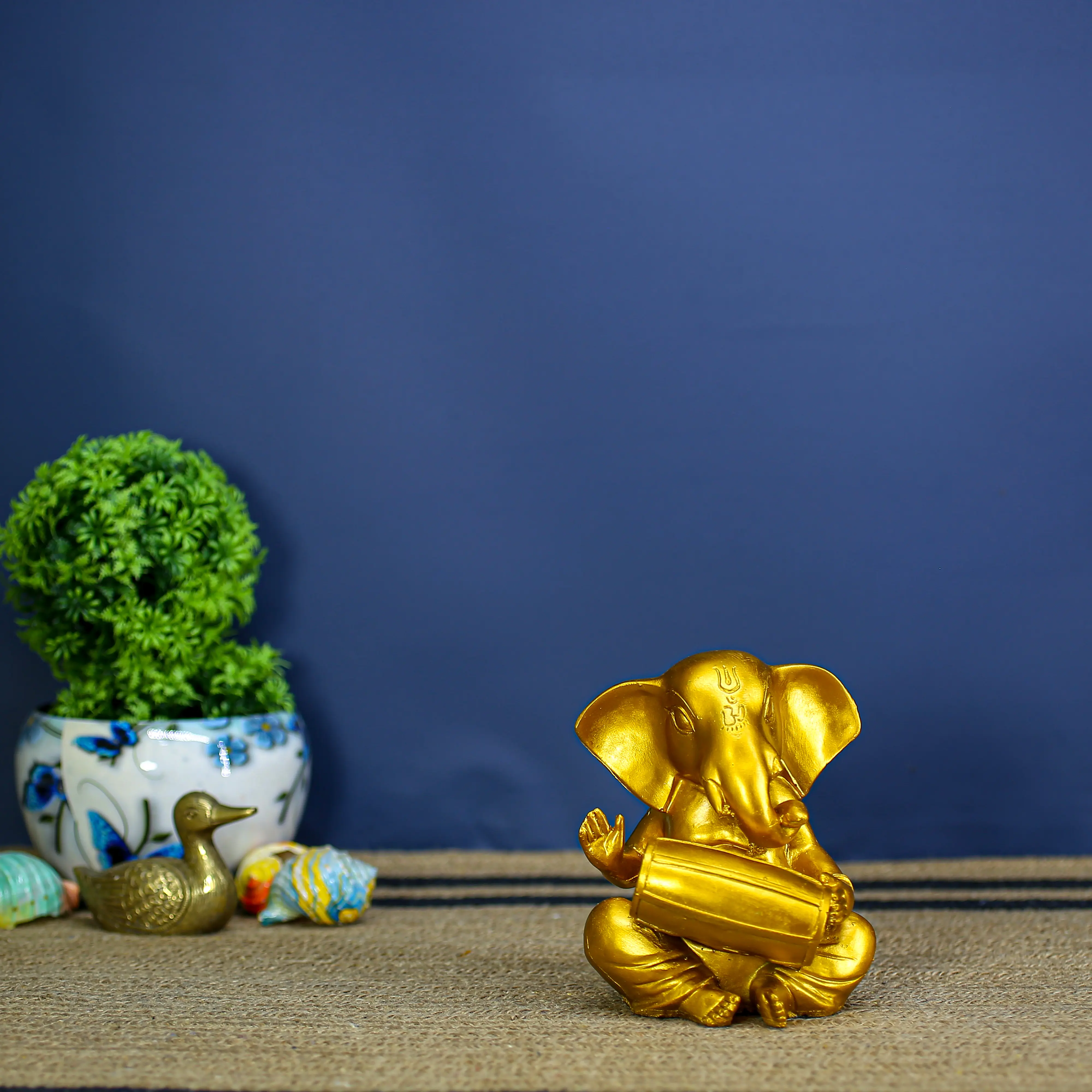 Golden Dholak Ganesha