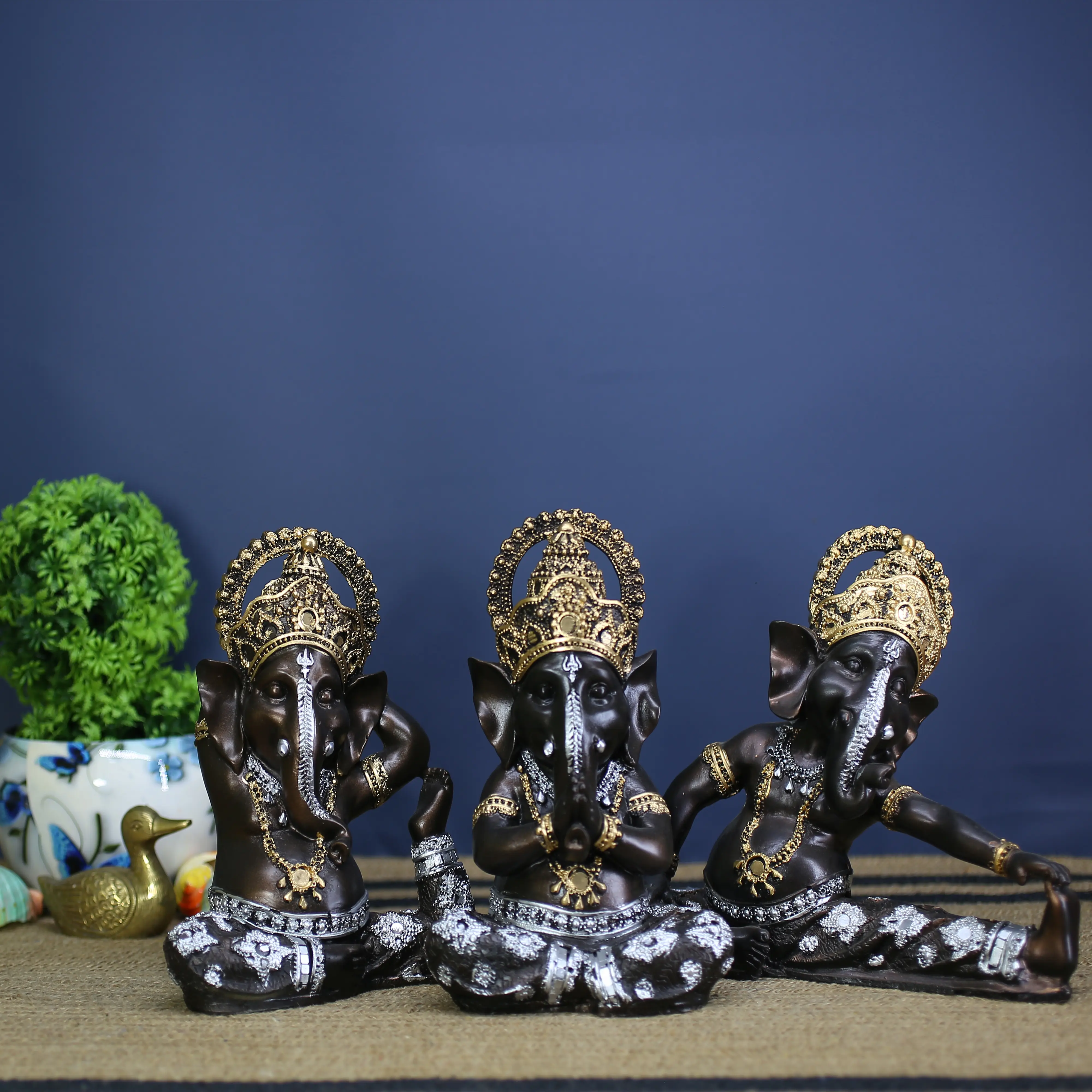 Yoga Ganesha Set of 3